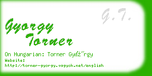 gyorgy torner business card